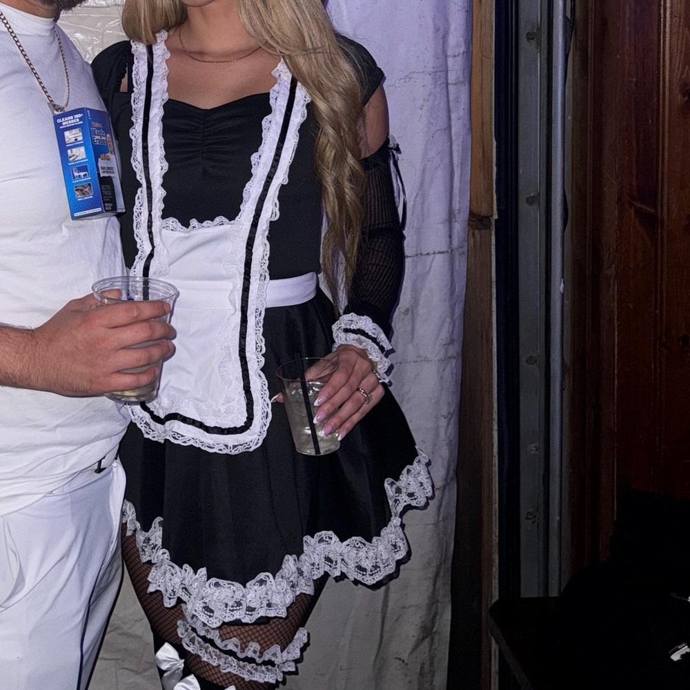 Black and White French Maid Costume
